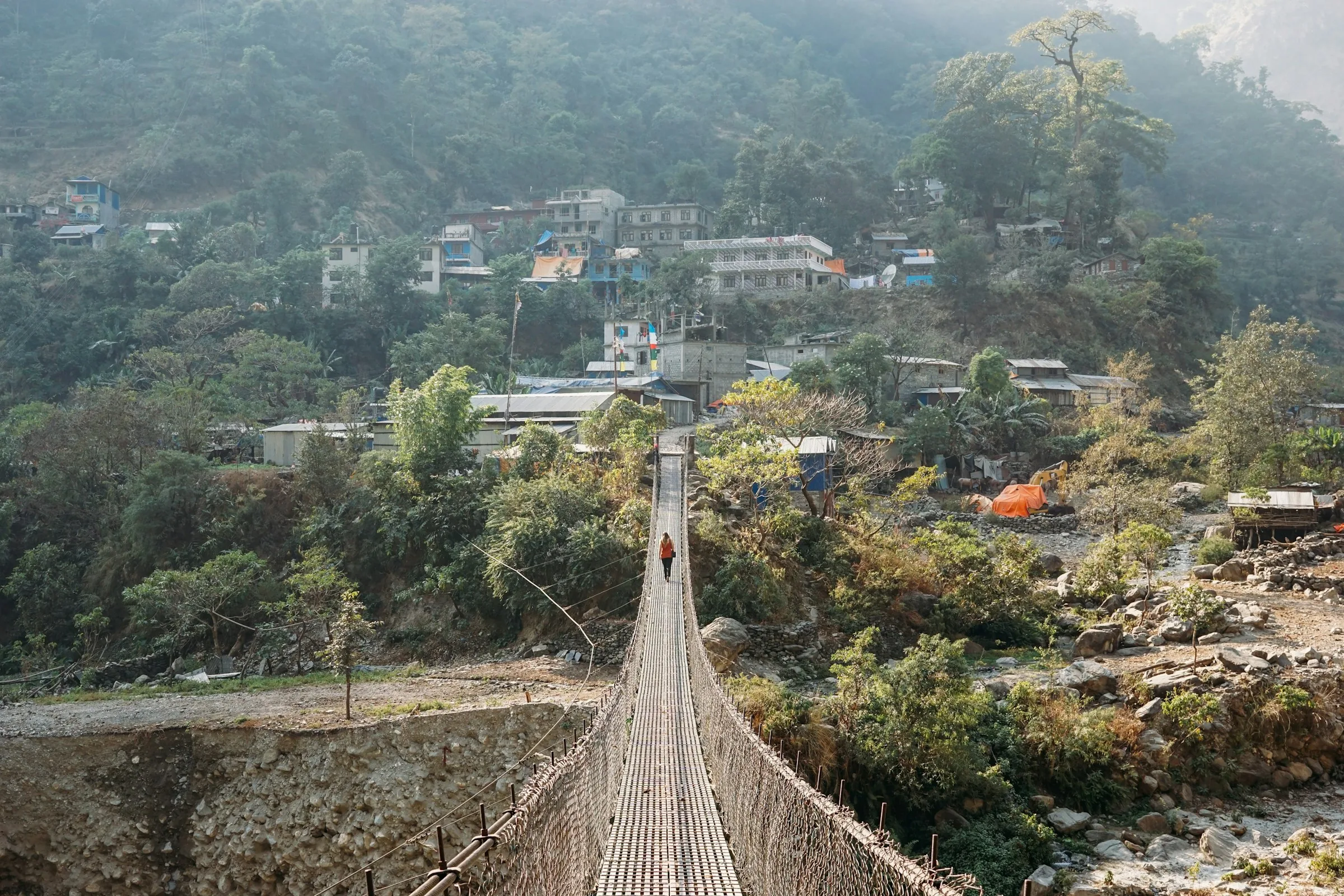 On the trail in the Annapurna region
